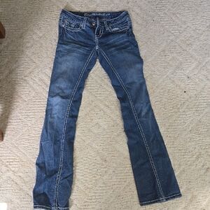 Blue Asphalt Women's Boot Cut Jeans - Dark Blue